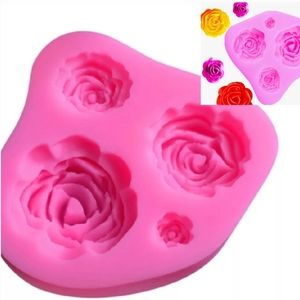 Silicone Molds 4 Different Size Flowers Roses